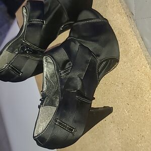 BKE Black Peep Toe Heels